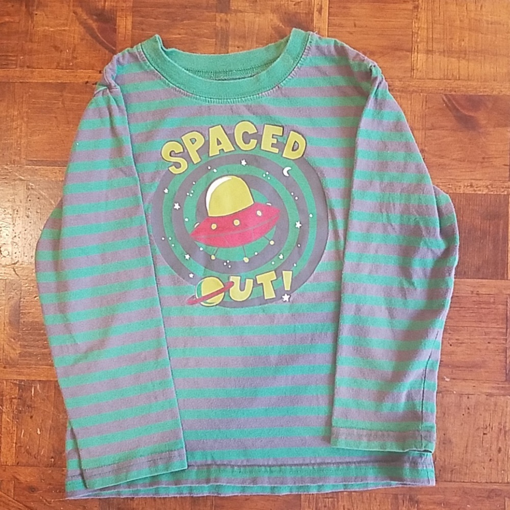 Cinco size 5t green striped t-shirt